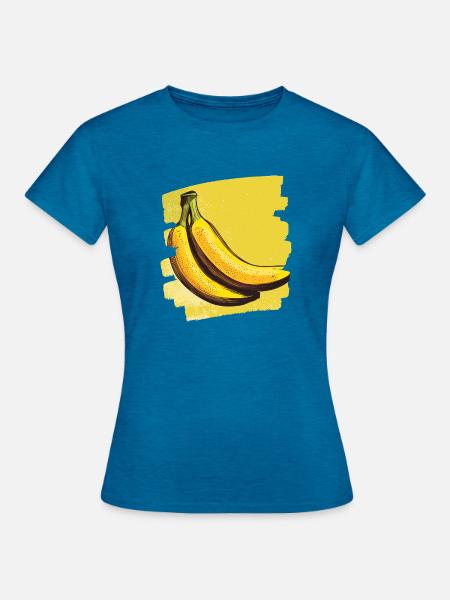 Banane - Frauen T-Shirt - Antikblaues Saphir meliert