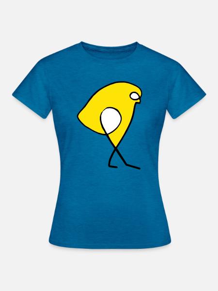 Spatz - Frauen T-Shirt - Antikblaues Saphir meliert