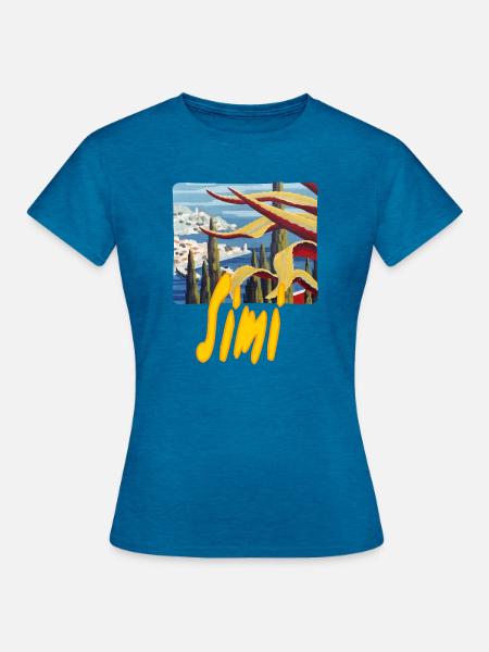 Simi - Frauen T-Shirt - Antikblaues Saphir meliert