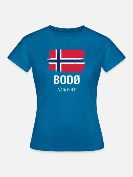 BODØ - Frauen T-Shirt - Antikblaues Saphir meliert