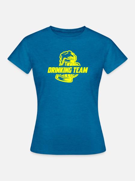Drinking Team Bier - Frauen T-Shirt - Antikblaues Saphir meliert