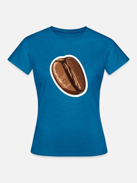 Kaffee - Frauen T-Shirt - Antikblaues Saphir meliert