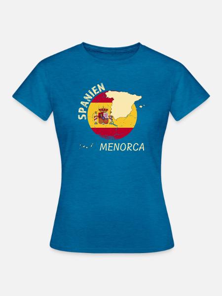 Menorca - Frauen T-Shirt - Antikblaues Saphir meliert