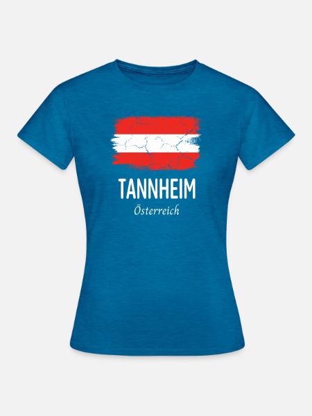 Tannheim - Frauen T-Shirt - Antikblaues Saphir meliert