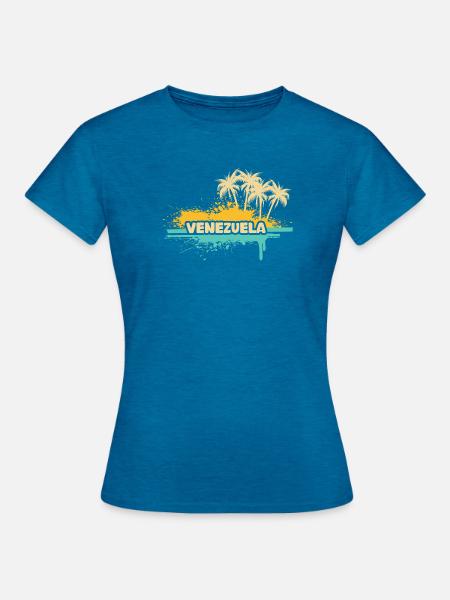 Urlaub Venezuela - Frauen T-Shirt - Antikblaues Saphir meliert