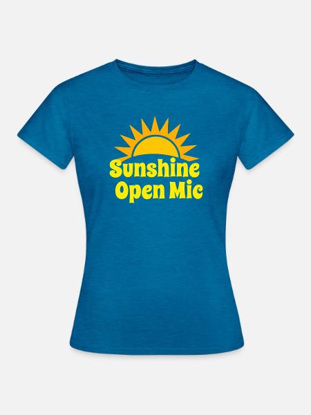 Sunshine Open Mic - Frauen T-Shirt - Antikblaues Saphir meliert