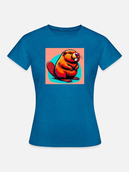Bieber - Frauen T-Shirt - Antikblaues Saphir meliert