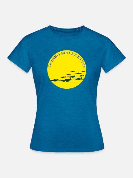 SAVOIA MARCHETTI SM 79 - Frauen T-Shirt - Antikblaues Saphir meliert