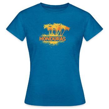 Cadeau pour le Honduras - T-shirt Femme - bleu saphir antique chiné - Devant - AI Model Female 172 dark (172cm)