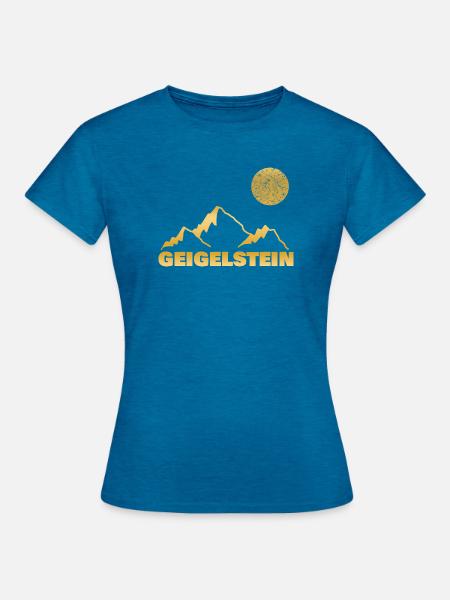 geigelstein - Frauen T-Shirt - Antikblaues Saphir meliert