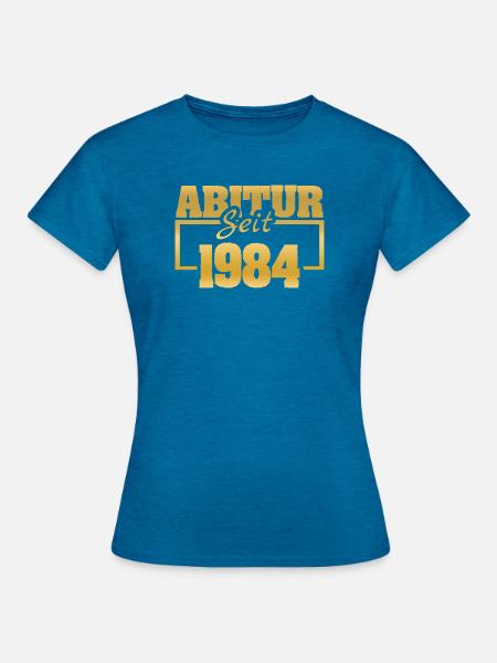 1984 - Frauen T-Shirt - Antikblaues Saphir meliert