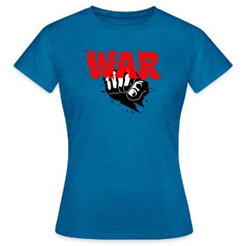 No war - Women's T-Shirt - antique blue sapphire heather - Front - AI Model Female 172 dark (172cm)