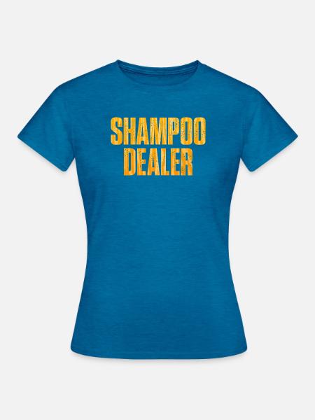 Shampoo - Frauen T-Shirt - Antikblaues Saphir meliert