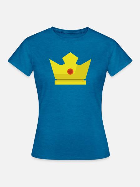 Krone - Frauen T-Shirt - Antikblaues Saphir meliert