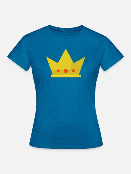Krone - Frauen T-Shirt - Antikblaues Saphir meliert