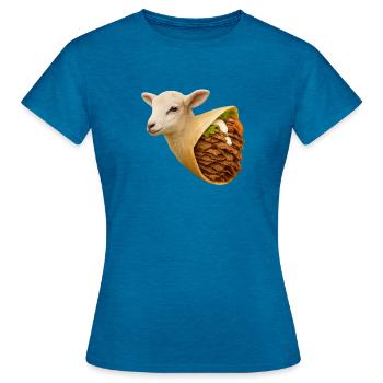 Lamb kebab | Reduced meat consumption - Women's T-Shirt - antique blue sapphire heather - Front - AI Model Female 172 dark (172cm)