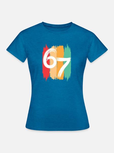 Six Seven Kids Meme 6 7 - Frauen T-Shirt - Antikblaues Saphir meliert