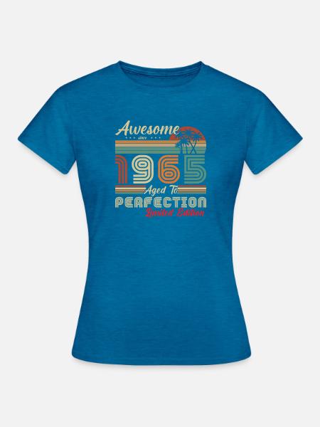 großartig seit 1965 - Frauen T-Shirt - Antikblaues Saphir meliert