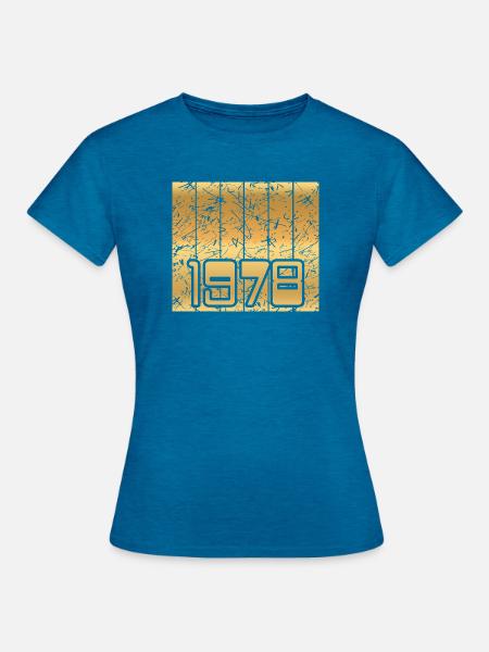 1978 - Frauen T-Shirt - Antikblaues Saphir meliert