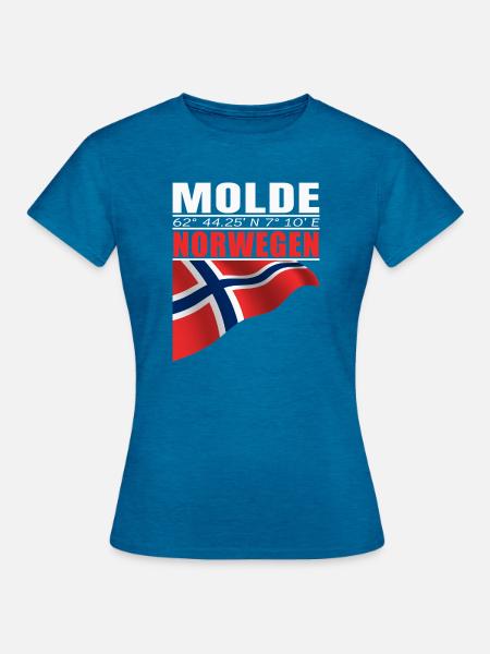 Molde - Frauen T-Shirt - Antikblaues Saphir meliert