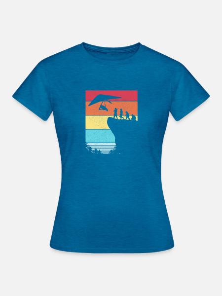 Gleitschirm Gleitschirmfliegen Gleitschirmflieger - Frauen T-Shirt - Antikblaues Saphir meliert