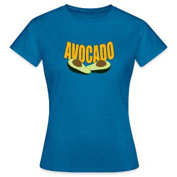 AVOCADO - Frauen T-Shirt - Antikblaues Saphir meliert - Vorne - AI Model Female 172 dark (172cm)