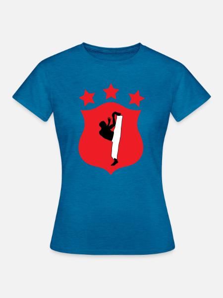 Capoeira – Kampf – Tanz - Frauen T-Shirt - Antikblaues Saphir meliert