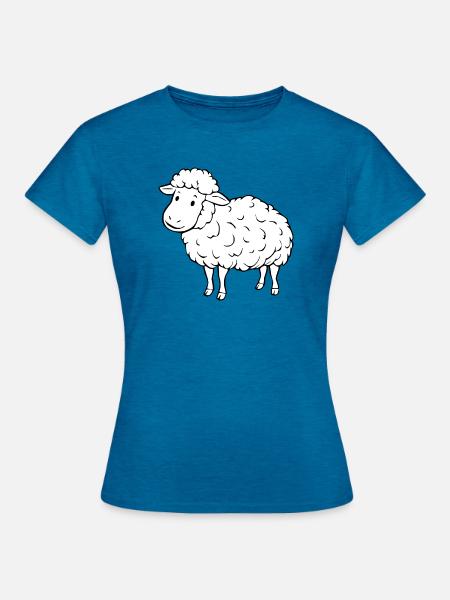 Schaf Schäfchen Lamm - Frauen T-Shirt - Antikblaues Saphir meliert