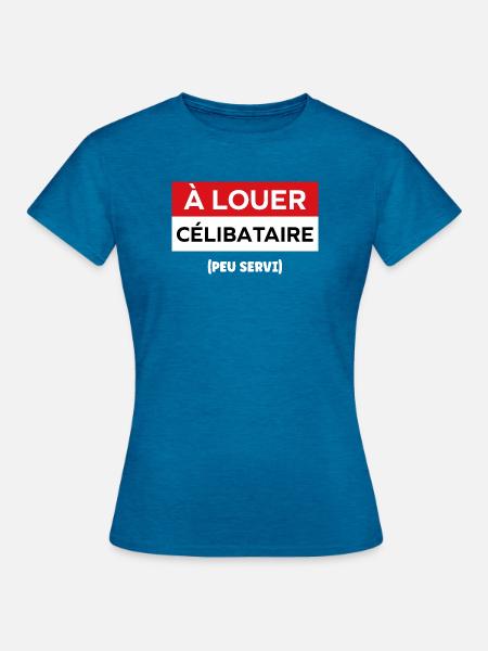 Junggeselle - Frauen T-Shirt - Antikblaues Saphir meliert