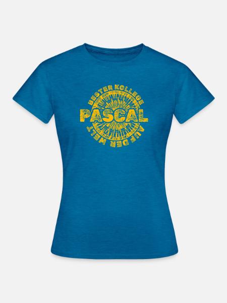 Geschenk für Pascal - Frauen T-Shirt - Antikblaues Saphir meliert