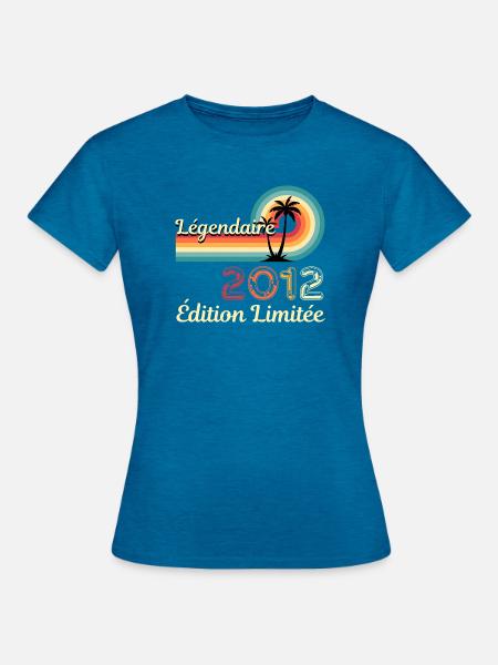 Legendary 2012, Limited Edition - Frauen T-Shirt - Antikblaues Saphir meliert