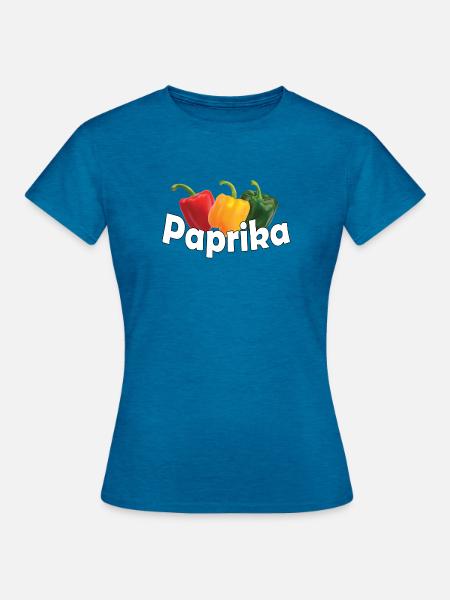 PAPRIKA - Frauen T-Shirt - Antikblaues Saphir meliert