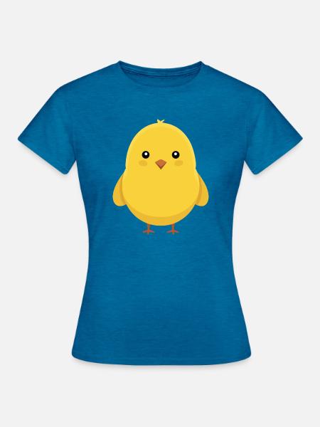 Küken - Frauen T-Shirt - Antikblaues Saphir meliert