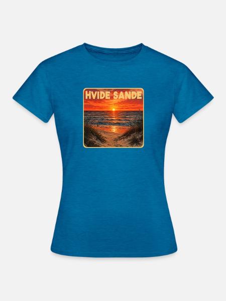 Hvide Sande Dänemark - Frauen T-Shirt - Antikblaues Saphir meliert