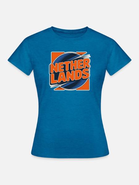 Netherlands - Frauen T-Shirt - Antikblaues Saphir meliert