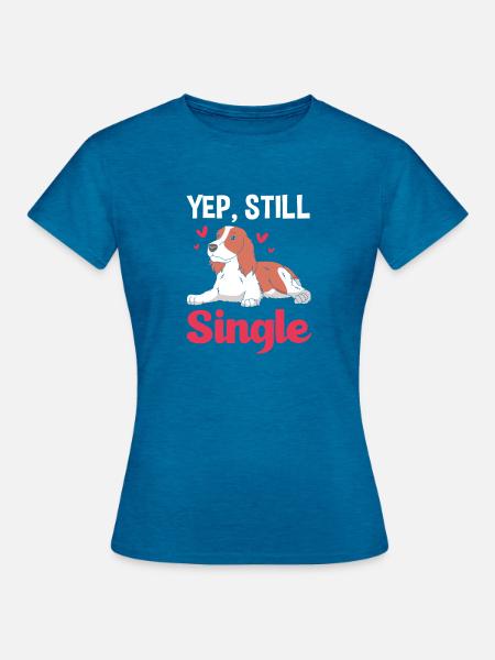 Springer Spaniel - Frauen T-Shirt - Antikblaues Saphir meliert