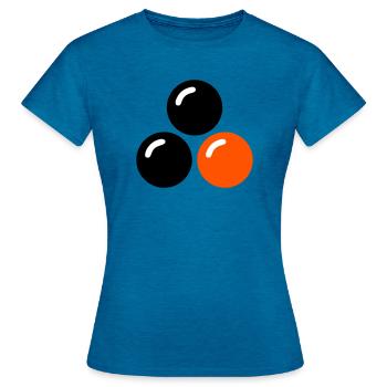 Tischtennisbälle Tischtennis Verein Ping Pong - Frauen T-Shirt - Antikblaues Saphir meliert - Vorne - AI Model Female 172 dark (172cm)