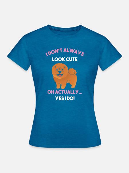 Chow Chow Hund - Frauen T-Shirt - Antikblaues Saphir meliert