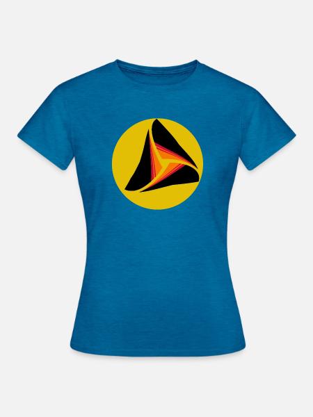 Beachvolleyball, Strand und Sonne - Frauen T-Shirt - Antikblaues Saphir meliert