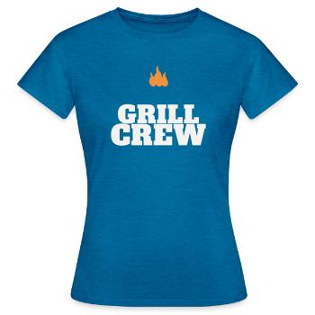 Équipe de grillage barbecue grillé Grill Master Team Fête des pères - T-shirt Femme - bleu saphir antique chiné - Devant - AI Model Female 172 dark (172cm)