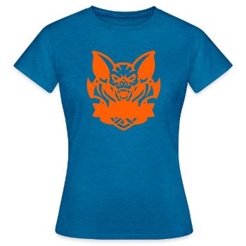 Fledermaus E-Sport Logo - T-shirt Femme - bleu saphir antique chiné - Devant - AI Model Female 172 dark (172cm)