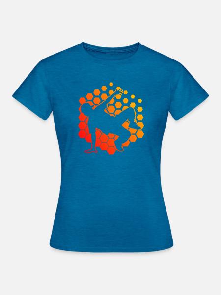 Geschenkidee für einen Breakdancer mit Breakdance - Frauen T-Shirt - Antikblaues Saphir meliert