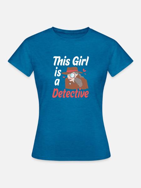 Detektiv - Frauen T-Shirt - Antikblaues Saphir meliert