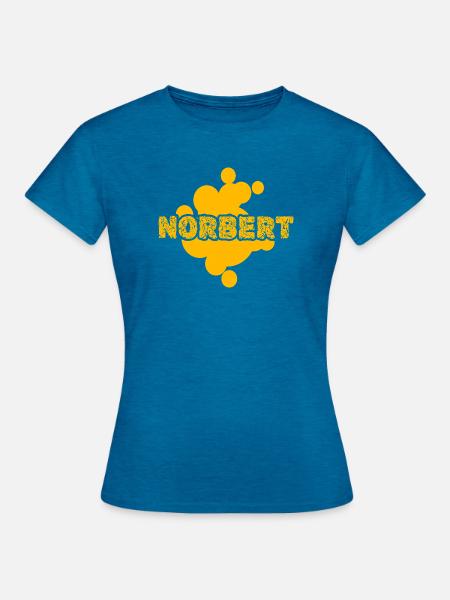 Kunst Norbert - Frauen T-Shirt - Antikblaues Saphir meliert