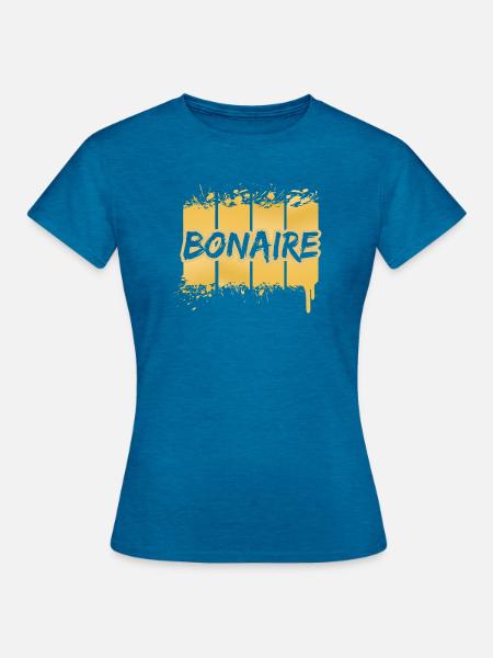 Bonaire - Frauen T-Shirt - Antikblaues Saphir meliert