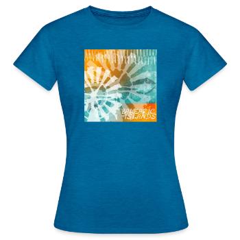 Balearic Islands Tie-Dye - Women's T-Shirt - antique blue sapphire heather - Front - AI Model Female 172 dark (172cm)