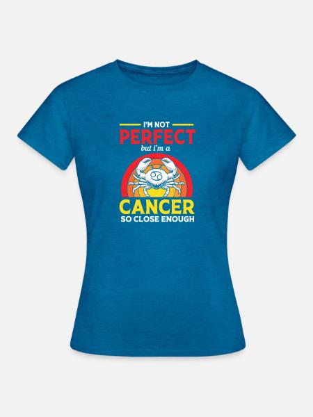 Sternzeichen Krebs - Frauen T-Shirt - Antikblaues Saphir meliert