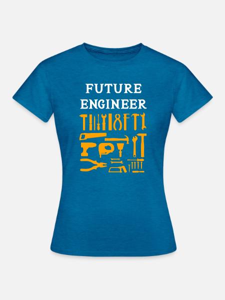 Ingenieur Student - Frauen T-Shirt - Antikblaues Saphir meliert
