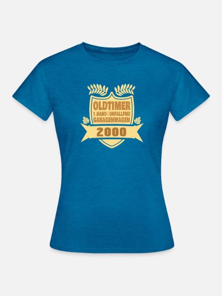 Oma 2000 - Frauen T-Shirt - Antikblaues Saphir meliert