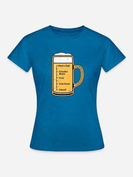 Bayern Bierzelt - Frauen T-Shirt - Antikblaues Saphir meliert